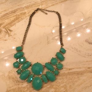 ✨Statement necklace gold chain & turquoise gems✨